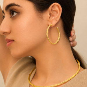 Wired Brass Choker Set