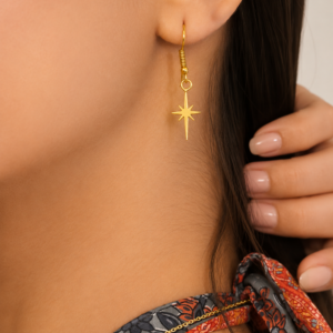 North Star Brass Earring