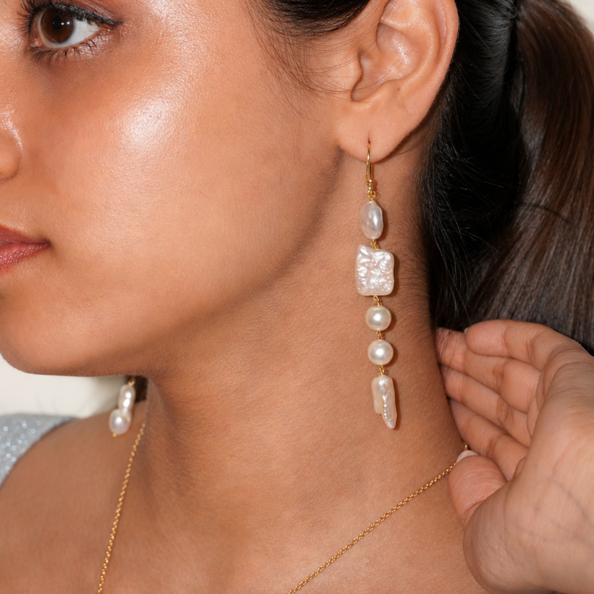 Freshwater Pearl Drop Necklace Set - MIX , MATCH OR SET! - Image 3